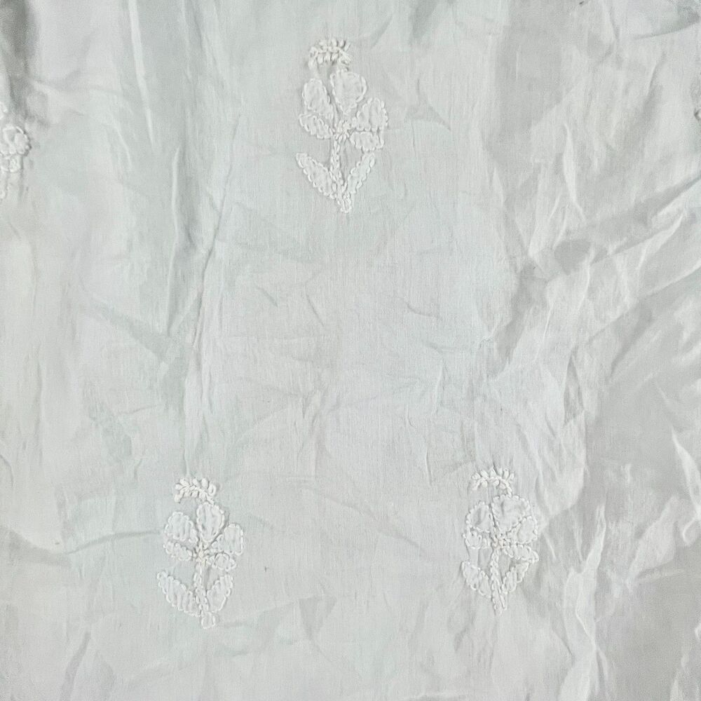 Juliet Dunn London White Embroidered Sleeveless Mini Dress Size 1 S Resort Boho - Picture 16 of 16